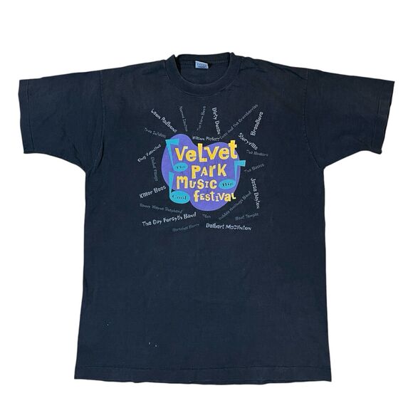 Velvet Park Music Fest 90s Wilson Pickett Vintage T-Shirt XL Distress w/ Hole - Picture 1 of 9